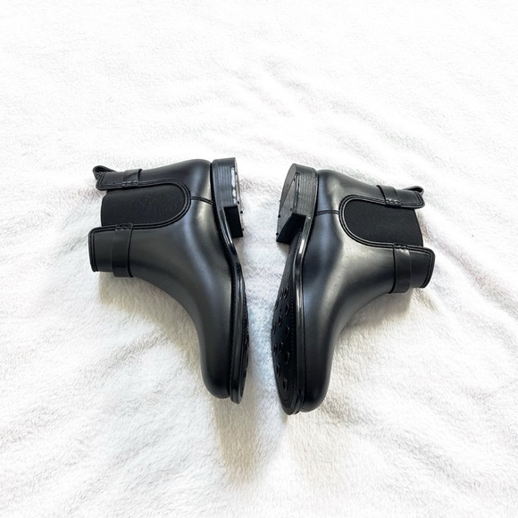 Ferrera Couture Henry Ferrera Black Ankle Rain Boots Booties Women’s 9.5 / 40 - Picture 4 of 9